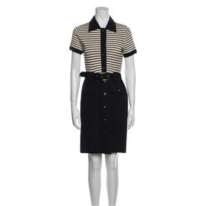 Tory Burch Navy and Cream Shirtdress